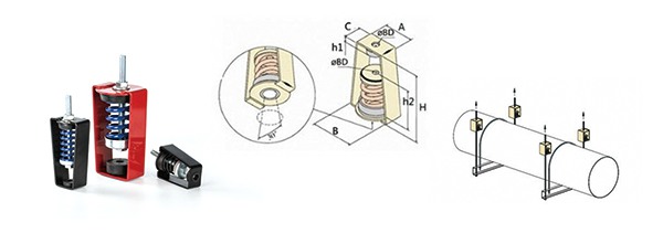 吊式水管HTA型弹簧减振器,符合标准